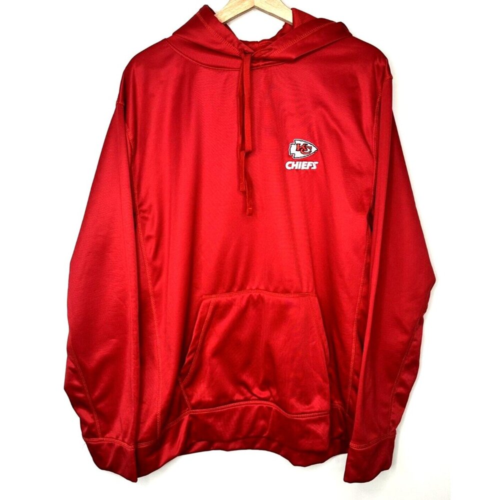 Dunbrooke Mens Hoodie Kansas City Chiefs Embroidered Logo Pullover Red Large
